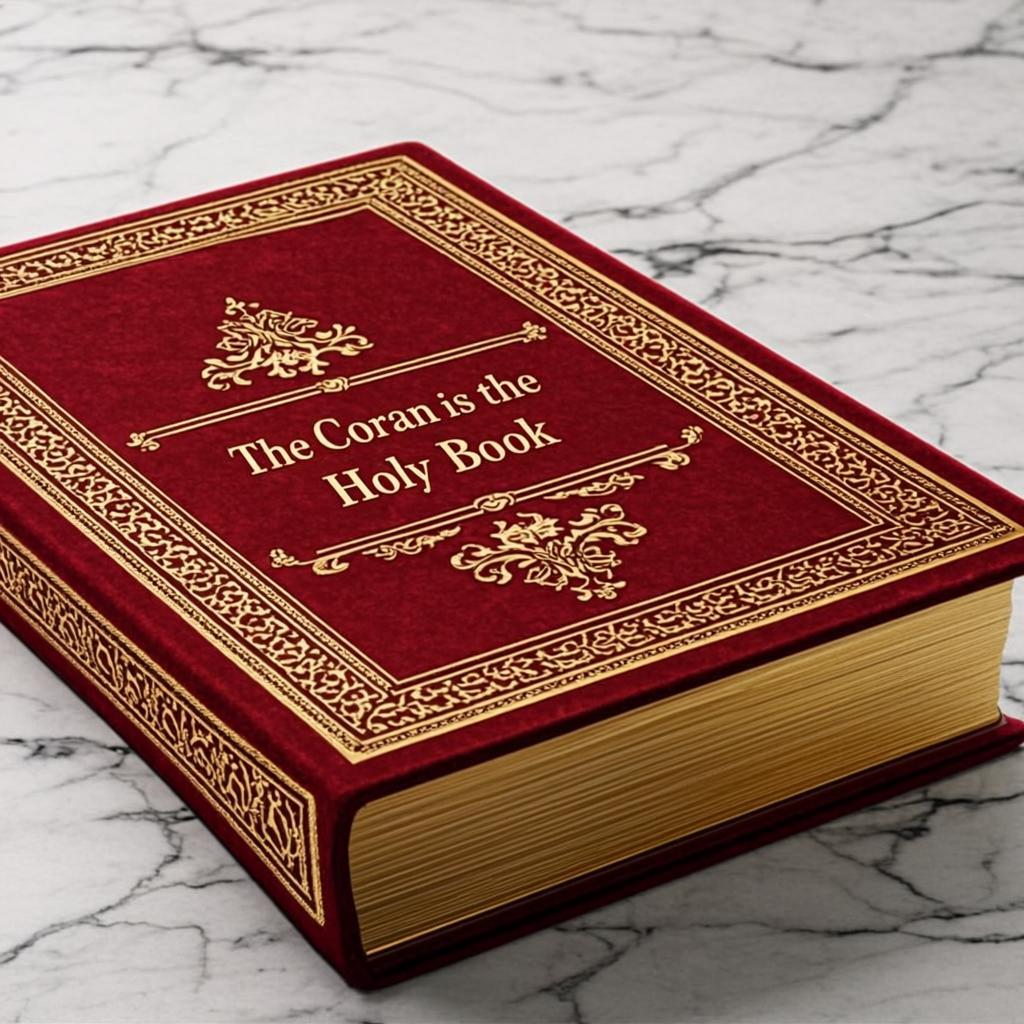 The Coran is the Holy Book — CoranVeloursGrenat